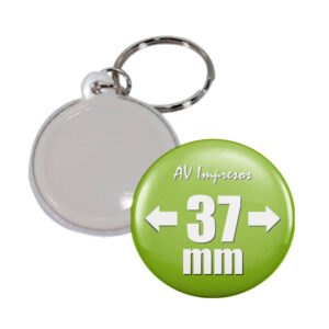 CHAPITA LLAVERO PLASTICO 37 MM
