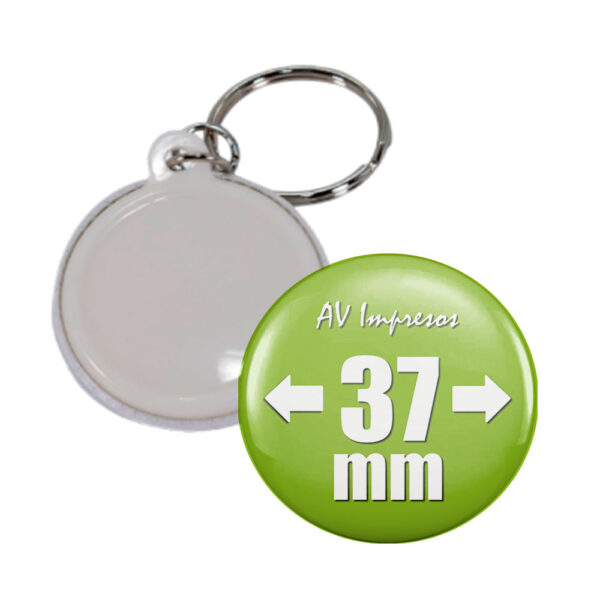 CHAPITA LLAVERO PLASTICO 37 MM