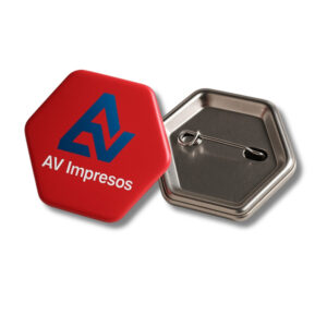 CHAPITA ALFILER HEXAGONAL 65X58 MM