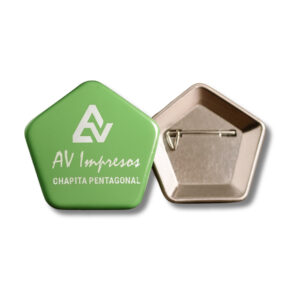 CHAPITA ALFILER PENTAGONAL 58X60 MM