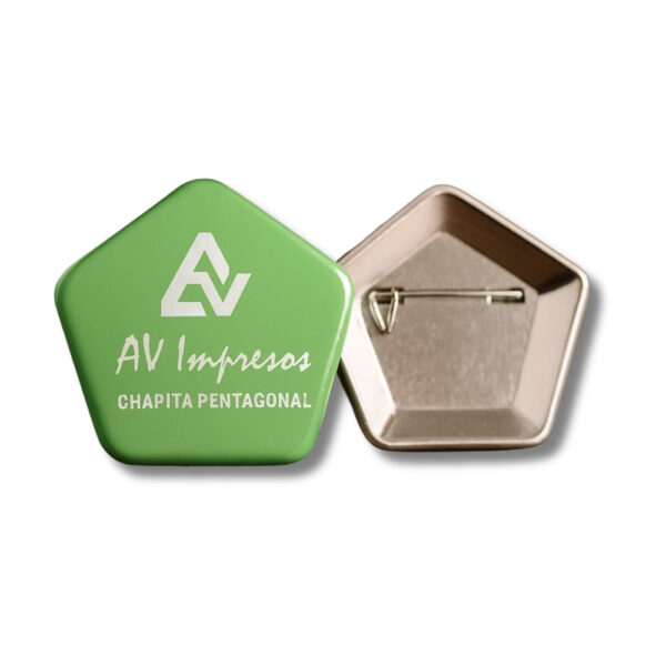 CHAPITA ALFILER PENTAGONAL 58X60 MM