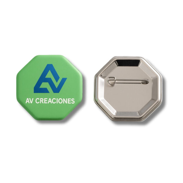 CHAPITA ALFILER OCTAGONAL 58X58 MM