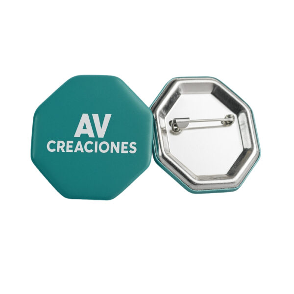 CHAPITA ALFILER OCTAGONAL 58X58 MM - Imagen 2