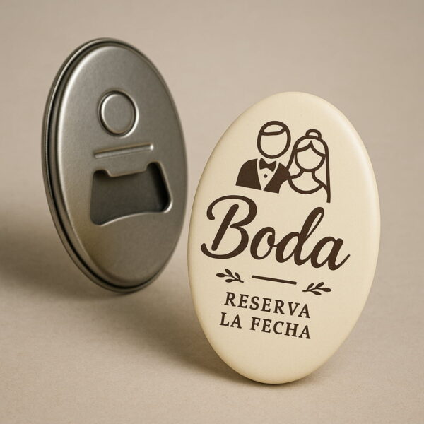 CHAPITA DESTAPADOR IMÁN OVALADA 60X90 MM - Imagen 3
