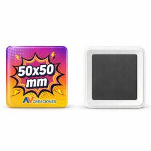 CHAPITA CUADRADA IMÁN 50X50 MM